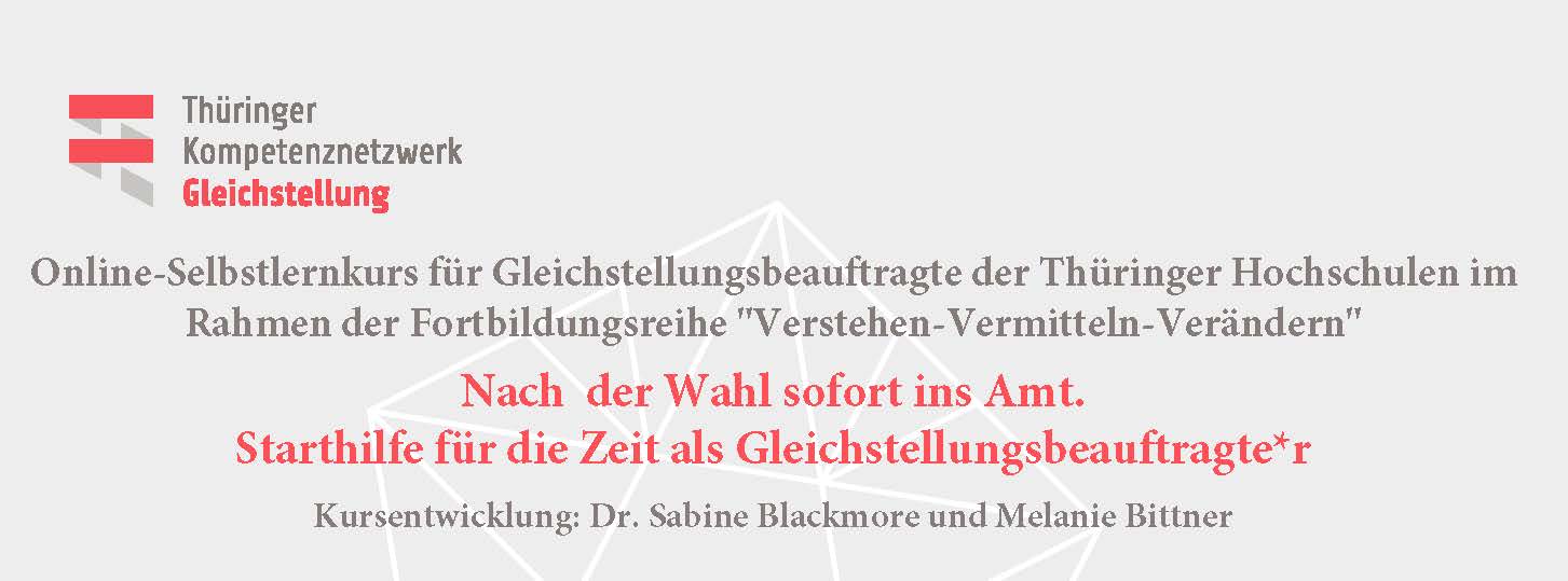 Online-Selbstlernkurs Fortbildungsreihe: Nach der Wahl sofort ins Amt. Starthilfe für Gleichstellungsbeauftragte